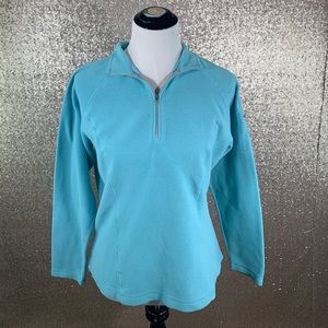 L.L Bean Blue Zip Up Sweater                    B3